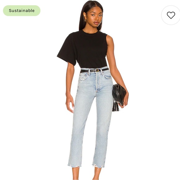 Agolde Riley High Rise Straight Crop in Zephyr - Picture 8 of 10